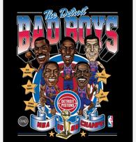 Isiah Thomas Dennis Rodman Rick Mahorn black T-shirt S-5Xl S