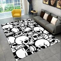 Horror Skull Gothic Pattern Area Rug,Carpet Rugs for Living Room Bedroom Sofa Playroom Doormat Decoration,Non-slip Floor Mats 40x60cm 16x24 inch