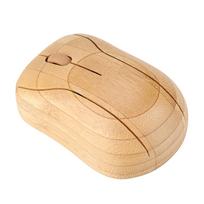USB-C mouse, cute mouse for PC laptop computer, wooden 2.4GHz bamboo optical mouse for PC notebook desktop.
