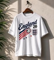 Retro England Soccer Cup T-Shirt, 90s USA World Team Graphic Tee 4XL