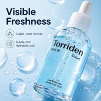 Torriden DIVE-IN Low-Molecular Hyaluronic Acid Serum 50ml, Featherlight Moisture Retention Aid, Korean Skincare for Makeup