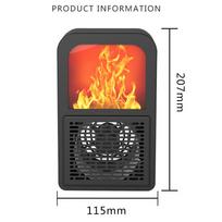 400W Mini Portable 3D Flame Fireplace Heater Desktop Heater Fans Low Noise Air Circulation Hot Air Blower Electric Heater