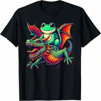 Kawaii Frog Dragon T-Shirt S įvairiaspalvis