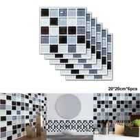 Versatile 3d Mosaic Self-adhesive Wall Stickers Ideal For Kitchen And Living Spaces