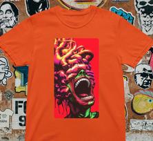 Psychedelic Exploding Head T-Shirt – Trippy Brain Art Tee Surreal Pop Art Graph S