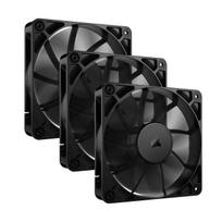 CORSAIR RS120 PWM 120mm PC Case Fan, Daisy Chain Compatible, Triple Pack, Black CO-9050189-WW