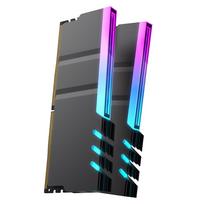 [Small Lab] Memory Heatsink Infinity Mirror LED ARGB 5V 3pin RAM RGB Cooling Aluminum 2-Pack (Black)