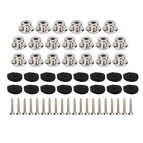 20PCS Metal Guitar Strap Buttons With Screws Instrument Accessory Set Guitar Strap Locks  For Guitar