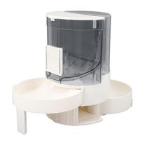 Automatic Cat Dog Feeder Double Layer Dry Wet Separate Rotating Storage Pet Water Dispenser for Small Medium Pets