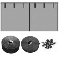 16x7ft Garage Screen Doors for 2 Car Garage Durable Heavy Duty Magnetic Garage Door Screen Hands Free with 6 Roll Up Starps juoda