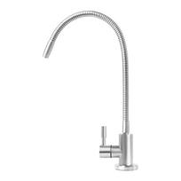 Universal Gooseneck Water Purifier Faucet Reverse Osmosis Drinking Water Filter Faucet Stainless Steel 1/4  PE Quick Connect