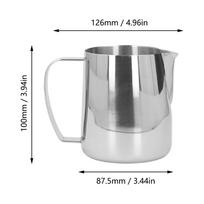 450ml Milk Frothing Pitcher Tip Mouth Stainless Steel Milk Frothing Pitcher  Coffee Making