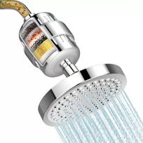 15/20 Stage Shower Filter Set,6 Inch Overhead Rain Shower Head,Bathroom Water Purifier for Hard Water, Chlorine Removal Shower