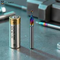 Single Flute CNC Milling Cutter for Aluminum Profile 5A TOP DLC Coated Colorful High Accuracy for Industrial Use A1