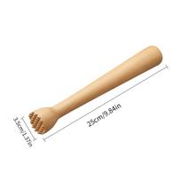 Solid Wood Cocktail Muddler Heavy Duty Fruit Crusher Ice Breaker for Bartenders Kitchen Home Bar Mixing