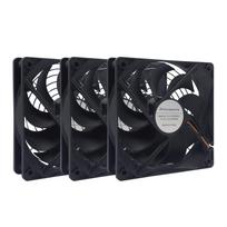 PANO-MOUNTS 120mm 24V DC High Airflow Computer PC Case Fan 120x120x25mm 3-Pin Dual Ball Bearing Brushless Exhaust Cooling Fan for Mining Rig Frame