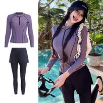 Women's Quick-Dry Sun Protection Snorkeling & Surfing Two-Piece Wetsuit L