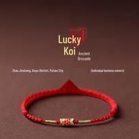 Gold 999 Koi Bracelet for Men and Women - Good Luck Charm for Exams, Success, and Birthdays Single Bracelet