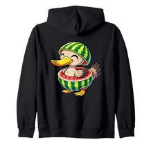 Cute watermelon duck costume cartoon zip hoodie