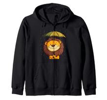 Fun Lion Face Under an Umbrella Costume, Zip-Up Hoodie for Adults and Kids