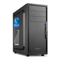 Sharkoon Mid-Tower PC Case SHA-VS4-WBK Black, ATXMicro-ATX Compatible, Acrylic Side Window Panel, Authorized Japanese Distributor Product