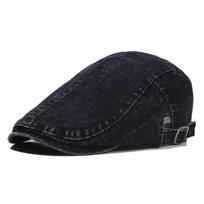 Unisex Vintage Washed Duckbill Beret – Spring/Summer Fashion Painter Hat One Size