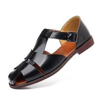 Strictly selected handmade high-end Middle East cage sandals bag toe men's Roman shoes fashion bag head breathable casual decorative buckle 38 juoda
