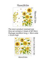 Sunflower Home Wall Paste Bedroom Living Room Sofa Corner Background Wall Decoration Wallpaper (as the picture,30x60cm 2pcs)