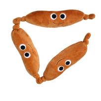 Bite-resistant Plush Sausage Sound Toy Creative Pet Chew Plush Toy Pet Interactive Toys  Gift