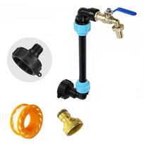 Zinc Alloy IBC Tote Adapter 3/4x1 Faucet Copper Nipple, Coarse Thread Single Barrel Raised, Corrosion Resistant Durable China Mainland