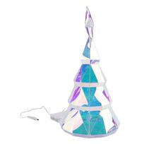 Practical-Christmas Light Ornament USB Powered Colorful Xmas Tree Figurine With Star Handmade Tabletop Centerpiece For Christmas
