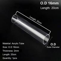 1Pcs Clear Transparent Acrylic Tube 20/50cm O.D 16/20/25/32/40/50mm Fish Tank Pipe DIY Pipe Fittings Hydroponics Watering