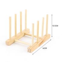 Beautiful Dish Cups Wooden Stand Rack Drying Cups Shelf Kitchen Book Display