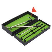 Ball Desk Game Mini Desk Games Box Green Driving Range with   Pens Balls Flag Gift Desktop Decor
