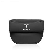 Leather Car Seat Gap Organizer Multifunction Console Crevice Filler Side Storage Box For Tesla Model 3 Model X Model S Model Y