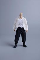 112 Scale MaleFemale Unisex Articulated Action Figure Costume: Tang Dynasty Suit, 6-inch Tunic Suit, Kung Fu Suit, Chinese Suit, Black and White