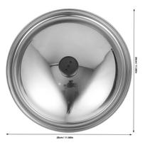 Stainless Steel Pan Lid Smooth Handle Pot Cover Metal Lid for Pots Pans Frying Pan Use Stainless Steel Pot Lids