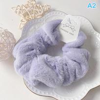 Vibrant Multicolored Hair Scrunchies for Women and Girls, Soft Plush Texture, Winter Warm Hair Bands & Accessories