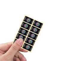 10Pcs Car 3D Epoxy Resin Emblem Interior Stickers Auto Accessories For Alfa Romeo 159 156 147 Mito Giulia Giulietta Tonale
