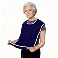 Polyester Soft Adult Bib Lightweight Machine Washable Dining Clothing Protectors Adjustable Unisex Mouth Wipe Adult