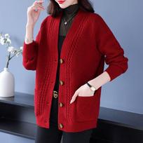 Autumn Knitted Cardigan Outerwear Knitted Sweater Top Plus Size Spring and Autumn Sweater Jacket XXXXXL
