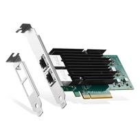 2-port 10G PCIe network card, Intel X540 chip LAN Ethernet controller, 10G1G100Mbps RJ45 NIC adapter, for WindowsLinuxVMware.