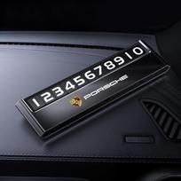 Temporary Car Parking Card Phone Number Holder Telephone Number Plate For Porsche Cayenne GTS Panamera Carrera GT3 Sticker