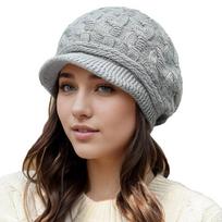 Casual Thickened Women's Winter Beret Wool Warm Duck Tongue Hat Ear Protection Windproof Ski Cap Outdoor