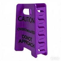 Vibrant Yellow Hair Claw Clip Frosted Strong Grip Caution Sign Hair Claw Clip Hair Accessories Overstimulated Hair Clip