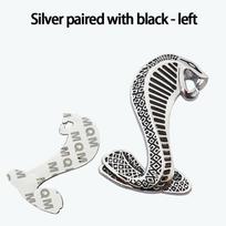 3D Metal Car Front Grille Badge Rear Trunk Emblem Badge Sticker Tail Logo Covering Scratches Accessories Left Badge Sticker