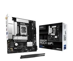 ASRock B860M Rock WiFi Motherboard, compatible with Intel Core Ultra CPUs (LGA1851), B860 Chipset, DDR5 Micro ATX Motherboard [Authorized Domestic