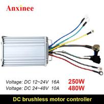 DC 12V 24V 16A 36V 48V 10A 3 Phase Brushless Motor Speed Controller For Water Pump Oil Pump Air Pump Fan BLDC Driver No Hall 12-24v 16A