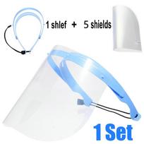 Dental Face Shield Kit Reusable Anti Fog Dustproof Full Coverage Protection for Dentists with Replaceable Covers