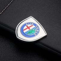1pc 3D Metal Shield Emblem Car Window Trunk Decor Sticker For Alfa Romeo Logo 159 Giulietta Mito 147 F1 Stelvio Volante Styling For Alfa Romeo